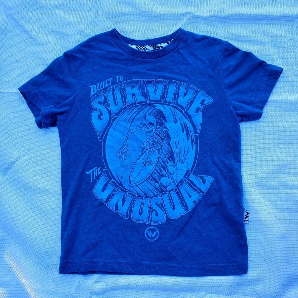 Vtg. Shaun White "Built to Survive the Unusual"‎ Blue Skater Tee T-shirt Size-XS